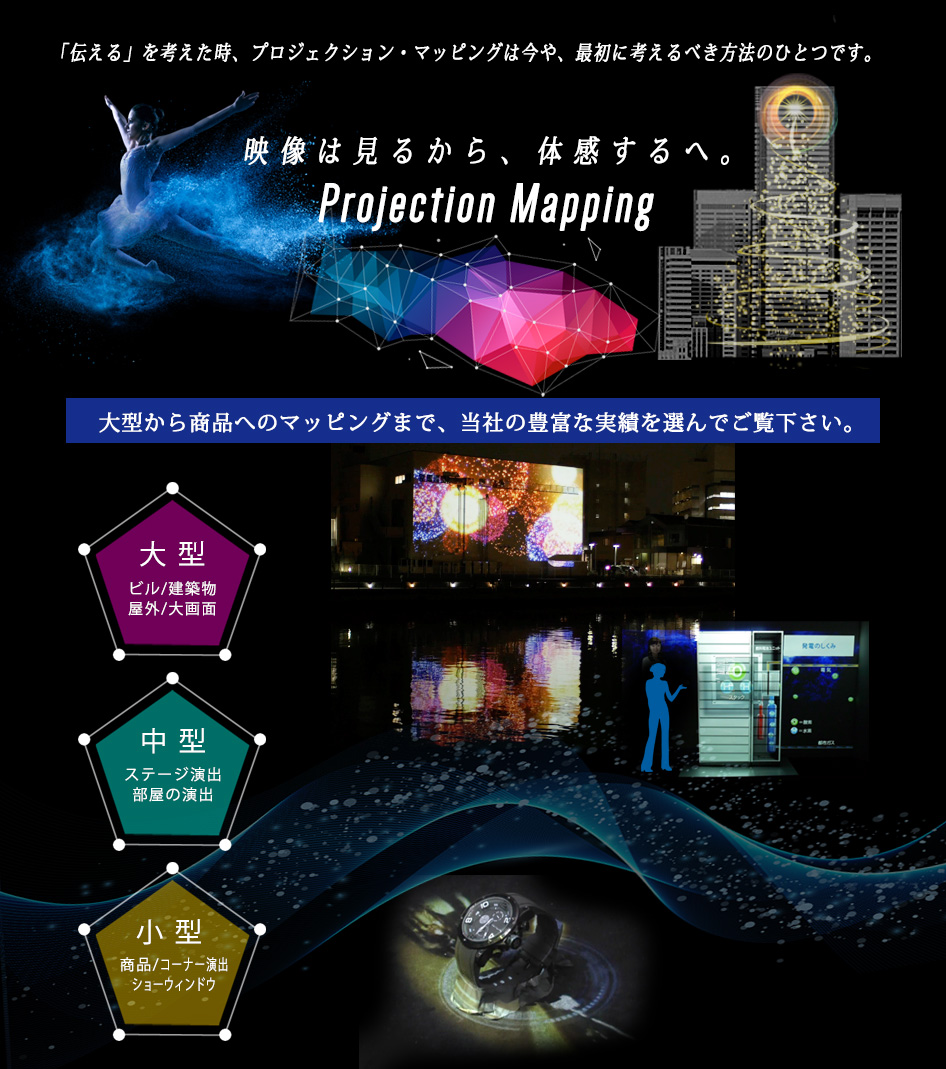 プロジェクション・マッピング プロジェクションマッピング Projection Mapping 制作 東京 大阪 会社